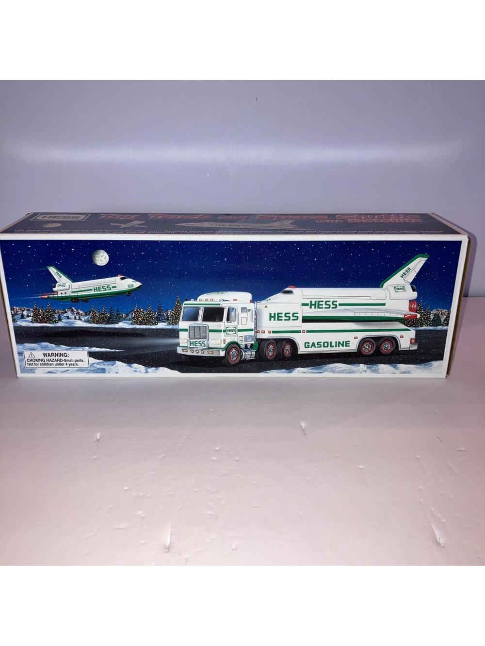 VINTAGE 1999 Hess Toy Truck and Space Shuttle With Satellite in Original Box